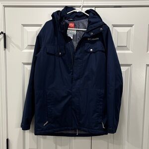 Columbia Men's Dark Blue Raincoat